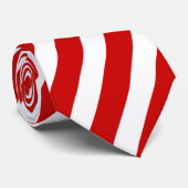 Friseurgeschäft der Männer rote u. weiße Krawatte (Gerollt)