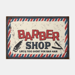 Friseurgeschäft Doormat, Vintage Designmatte Fußmatte