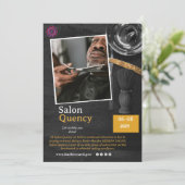 Friseurgeschäft/Einladungskarte Einladung (Stehend Vorderseite)