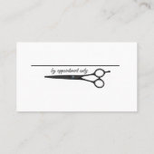 Friseurgeschäft für Silhouette & Schere Visitenkarte (Rückseite)