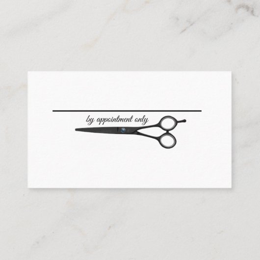 Friseurgeschäft für Silhouette & Schere Visitenkarte (Rückseite)