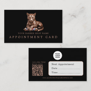 Friseurgeschäft Rose Gold Panther Termin Karten