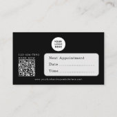 Friseurgeschäft Silver Owl QR-Code-Termin-Karten Visitenkarte (Rückseite)