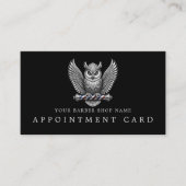 Friseurgeschäft Silver Owl QR-Code-Termin-Karten Visitenkarte (Vorderseite)