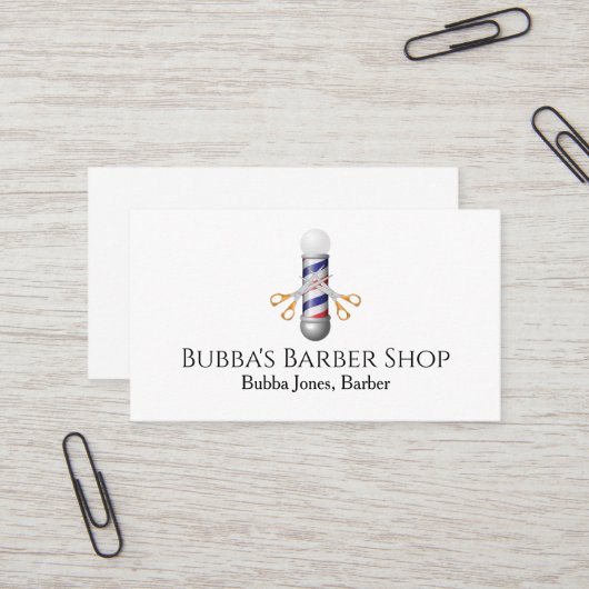 Friseurgeschäft Visitenkarte (Vorderseite/Rückseite Beispiel)