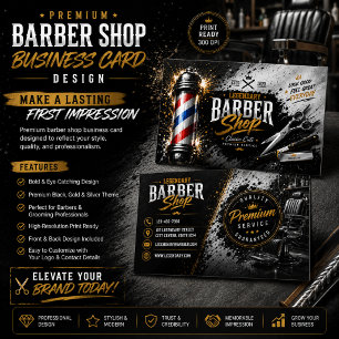Friseurgeschäft Visitenkarten-Promotion Editierb Visitenkarte