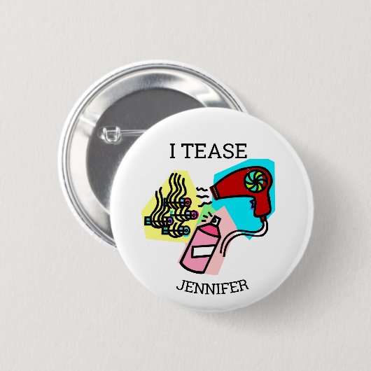 Friseurgeschenke Button (Vorne & Hinten)