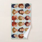 Friseurgitter der 60er Jahre Badhandtuch Set (Handtuch)