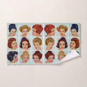 Friseurgitter der 60er Jahre Badhandtuch Set (Handtuch)