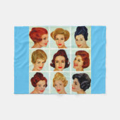 Friseurgitter der 60er Jahre Fleecedecke (Vorderseite (Horizontal))