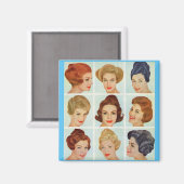Friseurgitter der 60er Jahre Magnet (Vorderseite/Rückseite)