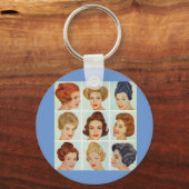 Friseurgitter der 60er Jahre Schlüsselanhänger (Vorderseite)