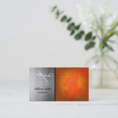 Friseurhaar-Frauen-Silhouette Visitenkarte (Stehend Vorderseite)