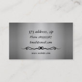 Friseurhaar-Frauen-Silhouette Visitenkarte (Rückseite)