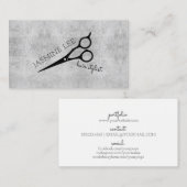 Friseurhaar-Stylistin minimalistischer schwarzer S Visitenkarte (Vorne/Hinten)