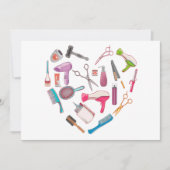 Friseurhandwerkzeug Feiertagskarte (Vorderseite)