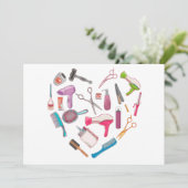 Friseurhandwerkzeug Feiertagskarte (Stehend Vorderseite)