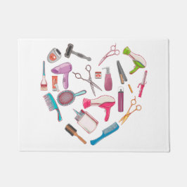 Friseurhandwerkzeug Fußmatte