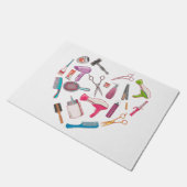 Friseurhandwerkzeug Fußmatte (Schrägansicht)