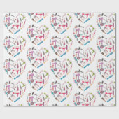 Friseurhandwerkzeug Geschenkpapier (Flach)