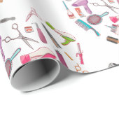 Friseurhandwerkzeug Geschenkpapier (Rolleneckpunkt)