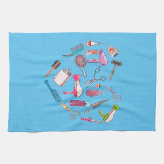 Friseurhandwerkzeug Geschirrtuch (Horizontal)