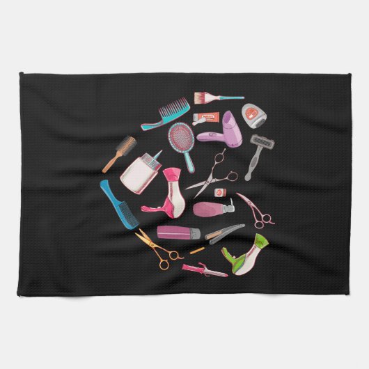Friseurhandwerkzeug Geschirrtuch (Horizontal)