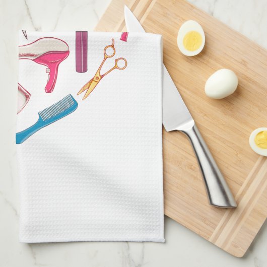 Friseurhandwerkzeug Geschirrtuch (Viertel Falte)