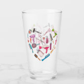 Friseurhandwerkzeug Glas (Vorderseite)