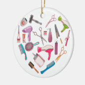 Friseurhandwerkzeug Keramik Ornament (Links)