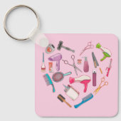 Friseurhandwerkzeug Schlüsselanhänger (Vorderseite)