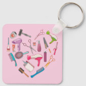 Friseurhandwerkzeug Schlüsselanhänger (Rückseite)