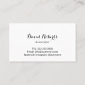 Friseurin Barber Pole Typografy Visitenkarte (Rückseite)