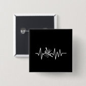 Friseurin - Barberschere - Comb Heartbeat Button (Vorne & Hinten)