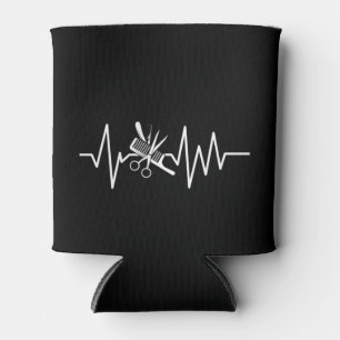 Friseurin - Barberschere - Comb Heartbeat Dosenkühler
