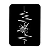 Friseurin - Barberschere Comb Heartbeat Magne Magnet (Vertikal)