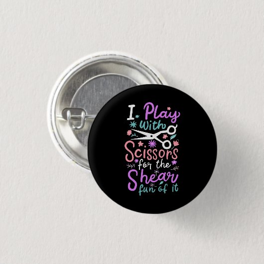 Friseurin Button (Vorne & Hinten)