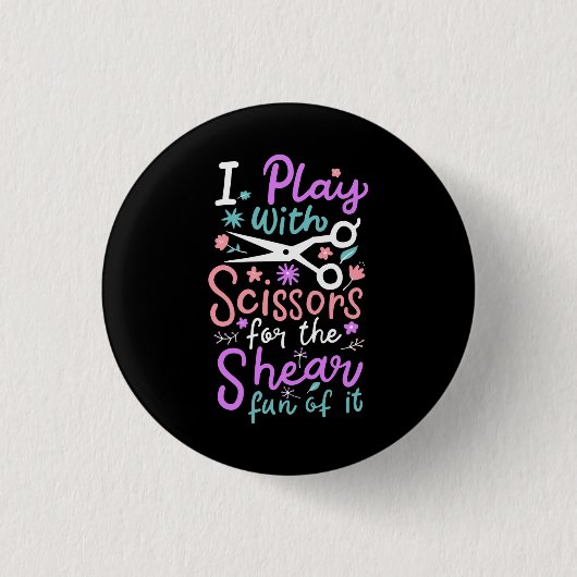 Friseurin Button (Vorderseite)
