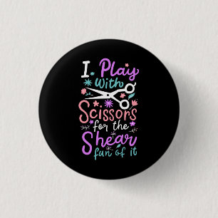 Friseurin Button