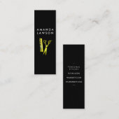 Friseurin Chic Green Shees und Comb Mini Visitenkarte (Vorne/Hinten)