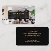 Friseurin (Elegantes Foto Overlay) Visitenkarte (Vorne/Hinten)