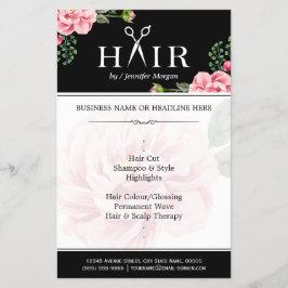 Friseurin-Friseurin-Hair-Cut-Typografie-Logo-Klass Flyer