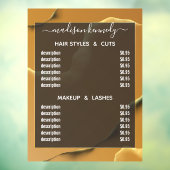 Friseurin Gold Inky Abstrakter Alkohol Fab-Wert Fensteraufkleber (Blatt 3)