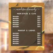 Friseurin Gold Inky Abstrakter Alkohol Fab-Wert Fensteraufkleber (Blatt 2)