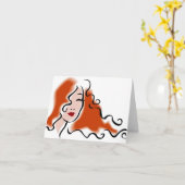 Friseurin Karte (Gelbe Blume)