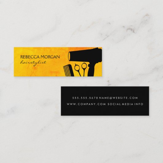 Friseurin Mini Visitenkarte (Vorne/Hinten)