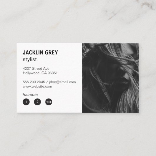 Friseurin | Modern Treuekarte (Vorderseite)