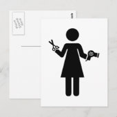 Friseurin Postkarte (Vorne/Hinten)