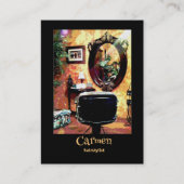 Friseurin Sassy Hair Salon Business Card Visitenkarte (Vorderseite)