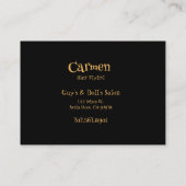 Friseurin Sassy Hair Salon Business Card Visitenkarte (Rückseite)